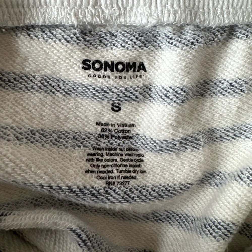 Sonoma Navy and White Striped Midi Skirt size S